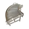 Transportador Giratorio para Clasificación en Logística Alimentaria, Máquina Giratoria de Acero Inoxidable, Transportador de Banda de Malla de Acero Inoxidable de 90 Grados
