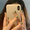 Uñas Vestibles Listas para Año Nuevo, Parches de Uñas Postizas Desmontables, Piezas de Uñas con Arte de Uñas Estilo Corto de Alta Gama, Venta al por Mayor desde el Fabricante