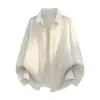 Camisa larga de rayas, diseño simple y moderno, nueva camisa retro holgada de manga larga para hombre, camisa versátil casual y a la moda para primavera y otoño