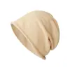 Gorro holgado transpirable de lino para hombre y mujer, circunferencia de cabeza grande, gorro tipo jersey de ajuste holgado, color liso, versátil, ala doblada, gorra fina para clima frío