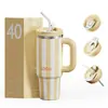 Taza de coche transfronteriza de 40 oz, taza de gran capacidad para mantener el frío, taza aislada con asa, taza de hielo para coche de acero inoxidable 304, personalizable