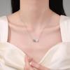 Collar de plata esterlina S925 collar de moissanita colgante de perla natural de agua dulce simple redondo bolsa collar fábrica en stock venta al por mayor