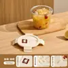 Fiambrera de vidrio Xilekou, adecuada para que los trabajadores de oficina lleven su almuerzo, apta para microondas, con tapa, recipiente para almacenar alimentos y fiambrera