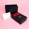 6 Flores de Jabón de Rosa Caja de Joyería Collar Pendientes Anillo Adorno Caja de Empaque Caja de Regalo para Festival Personalizable