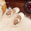 Zapatos Mary Jane Bajos Estilo Retro Francés para Niñas Colección Primavera y Otoño 2026 Punta Redonda Suela Suave Versátiles Zapatos Pequeños de Cuero
