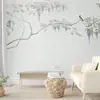 Nuevo Revestimiento de Pared de Planta de Enredadera y Flores y Pájaros Estilo Chino para Sofá de Sala de Estar, Papel Tapiz de Cabecera de Dormitorio, Mural Decorativo 5D para Estudio