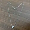 Colar Feminino de Coração Mini em Ouro 18K com Corrente de Aço Inoxidável e Zircônia Micro-Cravejada em Cobre