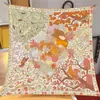 Nuevo Otoño 90 Bufanda Cuadrada China Hecha a Mano Estampada Taiwanesa Seda de Sarga de Alta Calidad Bufanda para la Cabeza Chal Bufanda Francesa de Moda para Mujer