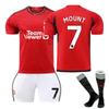 Camiseta de local de los Red Devils 2324 para hombre: Ronaldo 6, Martin 25, Sancho 10, Rashford 7, Mount, venta al por mayor.