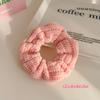 Outono e inverno de pelúcia corda de cabelo de rabo de cavalo feminino corda de cabelo simples elegante rosa banda de couro bonito anel de cabelo do intestino grosso headwear coreano