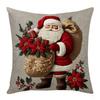 Nueva Funda de Almohada con Forma de Corona de Campanas de Papá Noel de Felpa Corta Decoración Navideña Funda para Cojín de Sofá Venta al por Mayor