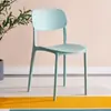 Silla de Comedor Personalizada Plástico Engrosado Mesa de Comedor Silla de Comedor de Ocio Fabricante Silla con Respaldo Moderna para Hogar y Uso Comercial
