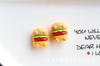 Accesorios de pegamento en crema al por mayor, accesorios caseros hechos a mano para bricolaje, al por mayor, comida ruborizada de dibujos animados, juego de hamburguesas y papas fritas
