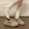 Novedad otoño e invierno 2026, zuecos Birkenstock de dos vías sin cordones para mujer, de moda con aumento de altura interior, doble hebilla, zapatos casuales de boca profunda