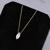 Colar de Zircônia Marquise em Prata de Lei S925 para Mulheres, Corrente de Clavícula Versátil Minimalista de Nicho Atacado