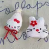 Nuevos y lindos pasadores de pelo de animales de dibujos animados, gato y conejo, hechos a mano en tela con relleno de algodón, accesorios para ropa y materiales para ropa infantil