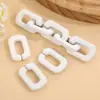 Pintura de Goma de Color Hebilla de Cadena Llavero de Bolso Funda de Teléfono Móvil Hebilla de Cadena Cuadrada 20x30mm Accesorios para Joyería DIY