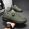 Sapatos Masculinos 2025 Verão Botão Giratório Esportivos Masculinos Caminhada Sapatos de Pai Outdoor Solado Macio Viagem Respirável Leve