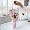 Buquê Fresco Dia das Mães Pelúcia Tricô Flor de Lã Artesanal Pom Pom Tecido à Mão Produto Acabado Presente