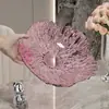 Plato de Fruta Pétalo Sala de Estar Hogar Mesa de Café Cesta de Fruta Irregular Lujo Ligero Gama Alta Recepción Plato para Colocar Dulces Bocadillos