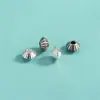 Prata Esterlina S925 Contas Espaçadoras Listradas Contas de Ábaco Contas Espaçadoras de Lanterna Pulseira de Corda Trançada DIY Feita à Mão Pulseira de Cristal Contas Soltas