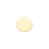 Colgante de acero inoxidable con espejo de oro real de 18 quilates, accesorio de joyería, disco redondo, se puede grabar sin decolorar.