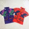 Miyake Moda Estampada Plissada Mais Vendida Blusa Feminina Fina Gola Alta Manga Curta Verão Nova Temperamento Camiseta Fashion