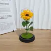 Luz de Noche Simulada de Girasol para Temporada de Graduación con Luces de Cadena, Adorno de Flor Eterna, Regalo para el Día del Maestro, Día de la Madre