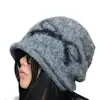 Gorro holgado estilo coreano para otoño e invierno con lazo, gorro tejido para circunferencia de cabeza grande, hace que la cara se vea más pequeña, cálido y moderno, gorro versátil