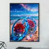 Pintura de Diamantes 5D Más Vendida Transfronteriza, Pegatinas de Pintura de Diamantes de Flores, Pintura Decorativa DIY de Diamantes Completos, Venta Directa de Fábrica, Venta al por Mayor y Dropshipping