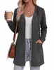 Sudadera con capucha larga y cremallera para mujer, Cárdigan, Chaqueta casual de color liso con bolsillos y manga larga, Ropa para mujer de Amazon