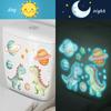 Nuevo Mg-Ym011 Dibujo Animado Mundo Dinosaurio Planeta Luminoso Inodoro Baño Inodoro Adhesivo Decorativo Autoadhesivo para Pared