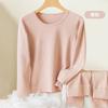 Conjunto de Ropa Interior Térmica de Algodón Cepillado de 250 g para Mujeres y Hombres, Algodón Puro Engrosado Clase A, Conjunto de Ropa Interior Térmica para Parejas, 10A Antibacteriano