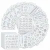 Fabricante Directo al Por Mayor En Stock Popular Transfronterizo Plantillas de Stencil de Plástico para Escribir Letras, Números y Símbolos