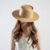Sombrero de paja de ala ancha con hojas de palma, tejido a mano, estilo casual de primavera y verano, estilo europeo y americano, protector solar para exteriores, transfronterizo