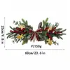 Colgantes de decoración navideña, guirnaldas, guirnaldas para escaleras de Navidad, adornos de pared, decoraciones de lazos, guirnaldas para dinteles de puertas, adornos para chimenea