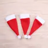 Nuevo Mini Gorro de Navidad Gorro de Navidad Set de Cubiertos para Restaurante Gorro para Botella de Vino Decoraciones Navideñas