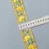 4.5 Nuevo Estilo Étnico Bordado Lentejuelas Encaje Adorno Encaje Vintage Base de Malla Hilo Dorado Accesorios para Ropa
