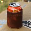 Capa Protetora de Couro PU para Garrafa de Cerveja de Mão, Capa Protetora para Lata de Bebida, Capa Protetora para Garrafa de Bebida, Capa Isolante para Copo de Água Quente