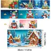 Tarjetas de Felicitación Navideñas Populares Transfronterizas Multiserie Hechas a Mano con Diamantes Juego de 9 Piezas con Sobres Pegatina de Diamante Dibujos Animados Juego de 6 Piezas
