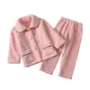 Nuevo Conjunto de Pijama de Franela para Niños Otoño e Invierno Ropa para el Hogar Niños y Niñas Pijama Infantil Espeso y Cálido