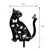 Nova Arte de Ferro Transfronteiriça Decoração de Jardim Animal Inserção no Chão Gatos, Cachorros, Coelhos, Galinha Inserção no Gramado Ornato Oco para Pátio