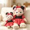Talla S/M Ropa para Muñeca Linabell Nuevo Vestido Rojo de Lunares Clásico Minnie con Collar de Perlas Conjunto Ropa de Repuesto Lulu