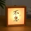 Decoración de Escritorio Luz Nocturna Portafotos Soporte de Exhibición Marco de Madera Luminoso Creativo Tamaño Pequeño Regalo de Cumpleaños Venta al por Mayor