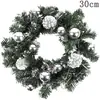 Decoração de Supermercado 30cm Decorações de Natal Fabricante de Guirlanda de Natal Atacado Pendente de Porta Guirlanda de Cipó Material PVC