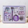 Comercio Exterior Transfronterizo Serie Labubu Cuaderno de Cuero 64K Set Divertido de Papelería Cuaderno Planificador Combo de Arte con Cuentas Venta al por Mayor