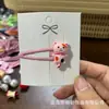 Presilha de cabelo flor de cerejeira em gelatina, presilha bico de pato doce e fofa, presilha lateral para meninas, para arrumar a franja, acessório de cabelo para estudantes