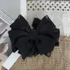 Pinza de plátano de estilo coreano de alta gama, temperamento suave y pegajoso, pequeños lunares, lazo, para moño en la parte posterior de la cabeza, peinado semi-recogido, pinza de pelo versátil