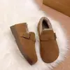 Zapatos de mujer estilo Birkenstock, gruesos, cálidos, con forro de polar, colección de invierno 2026, antideslizantes, de suela suave, versátiles, de suela gruesa, tipo slip-on, de algodón