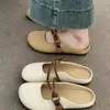Mules de verano para mujer para exteriores sin cordones 2026 nuevos súper populares de suela plana perezosos medias pantuflas sandalias estilo francés